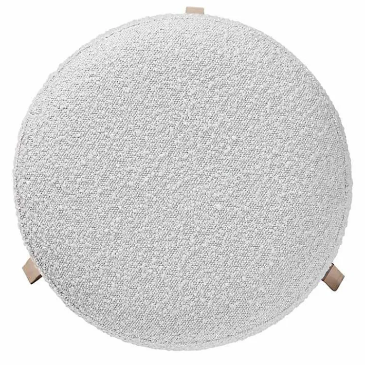 Kirklands Home Mid-Century Modern Boucle Ottoman Gray Online