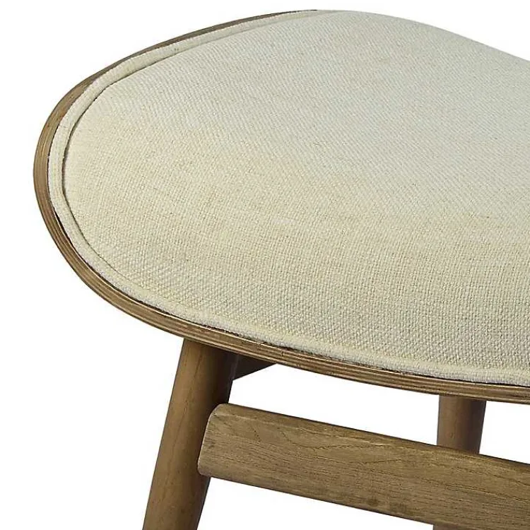 Kirklands Home Mid-Century Modern Saddle Seat Ottoman