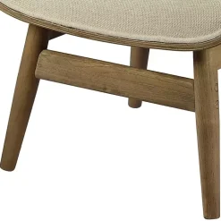 Kirklands Home Mid-Century Modern Saddle Seat Ottoman