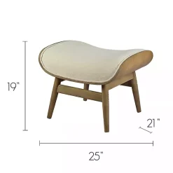 Kirklands Home Mid-Century Modern Saddle Seat Ottoman