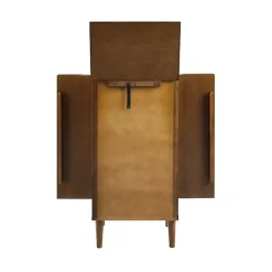Kirklands Home Mid-Century Modern Walnut Jewelry Armoire Brown