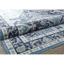 Kirklands Home Midnight Blue Frieda Medallion Area Rug, 8x10 Sale