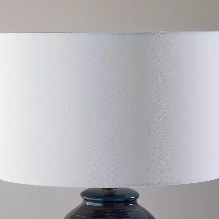 Kirklands Home Midnight Ribbed Alexis Table Lamp Blue Hot