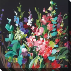 Kirklands Home Midnight Floral Outdoor Canvas Art Print Discount