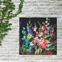 Kirklands Home Midnight Floral Outdoor Canvas Art Print Discount