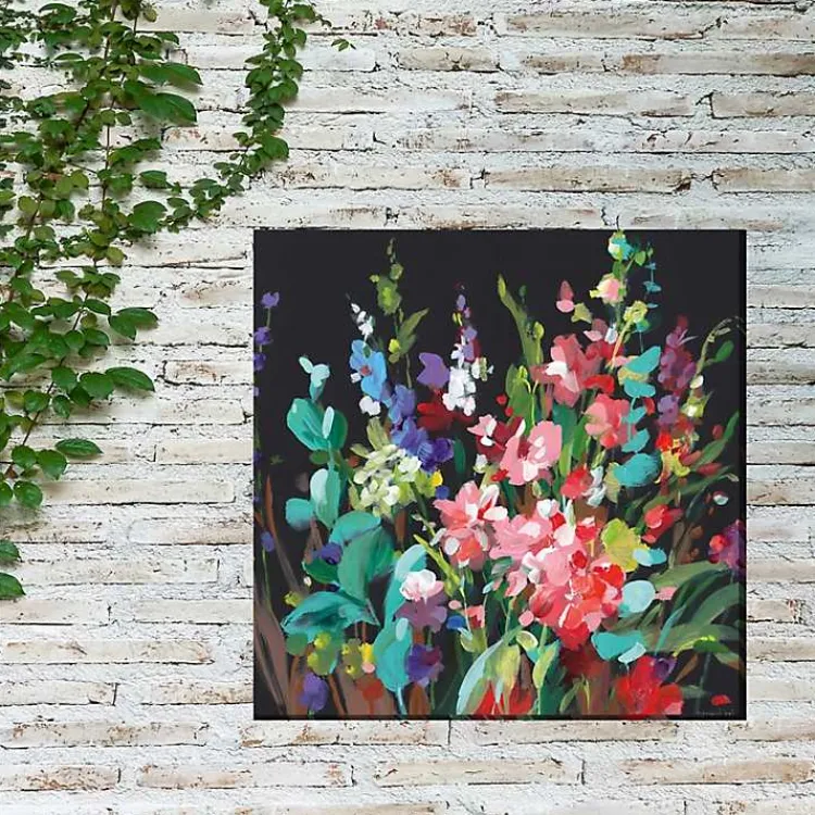 Kirklands Home Midnight Floral Outdoor Canvas Art Print Discount