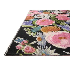Kirklands Home Midnight Garden Party Indoor/Outdoor Rug, 7x11