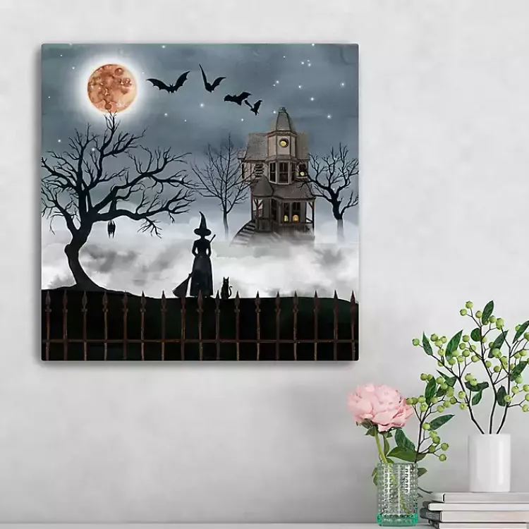 Halloween>Kirklands Home Midnight Mansion Canvas Art Print