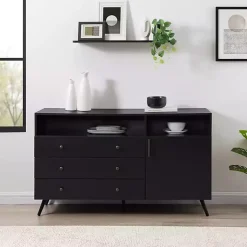 Kirklands Home Midnight Mid-Century Modern Sideboard Best