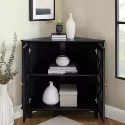 Kirklands Home Mikie Corner Cabinet Black Sale