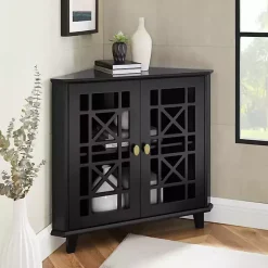 Kirklands Home Mikie Corner Cabinet Black Sale