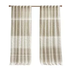 Kirklands Home Mila Horizontal Stripe Curtain Panel, 84 in. Tan Discount