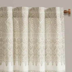 Kirklands Home Mila Horizontal Stripe Curtain Panel, 84 in. Tan Discount