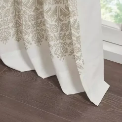 Kirklands Home Mila Horizontal Stripe Curtain Panel, 84 in. Tan Discount