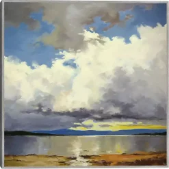 Kirklands Home Mile High Lake Sky Framed Canvas Art Print Multi