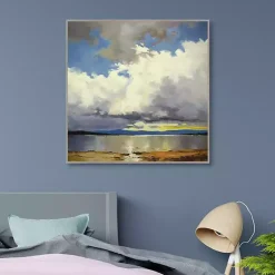 Kirklands Home Mile High Lake Sky Framed Canvas Art Print Multi