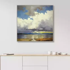 Kirklands Home Mile High Lake Sky Framed Canvas Art Print Multi