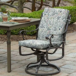 Kirklands Home Millennial Leaf Luxe Outdoor Dining Chair Cushion White Discount