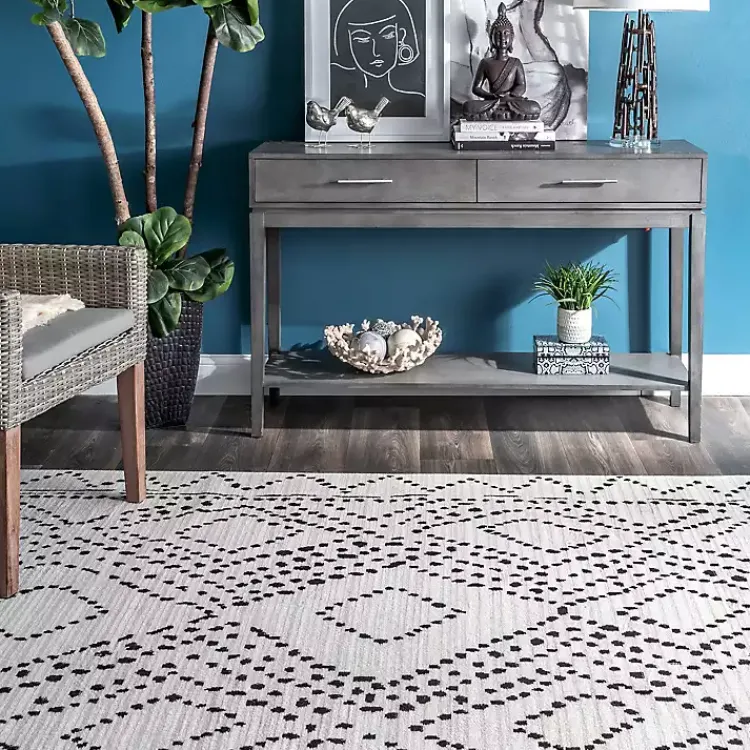 Kirklands Home Millie Dotted Diamond Area Rug, 5x8 Discount