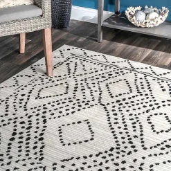 Kirklands Home Millie Dotted Diamond Area Rug, 5x8 Discount