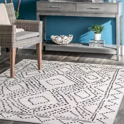 Kirklands Home Millie Dotted Diamond Area Rug, 8x10 Online