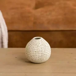 Vases>Kirklands Home Mini Ceramic Natural Textured Vase, 3 in.