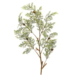Christmas Arrangements & Garland>Kirklands Home Mini Pinecone Cedar Branch Stems Green