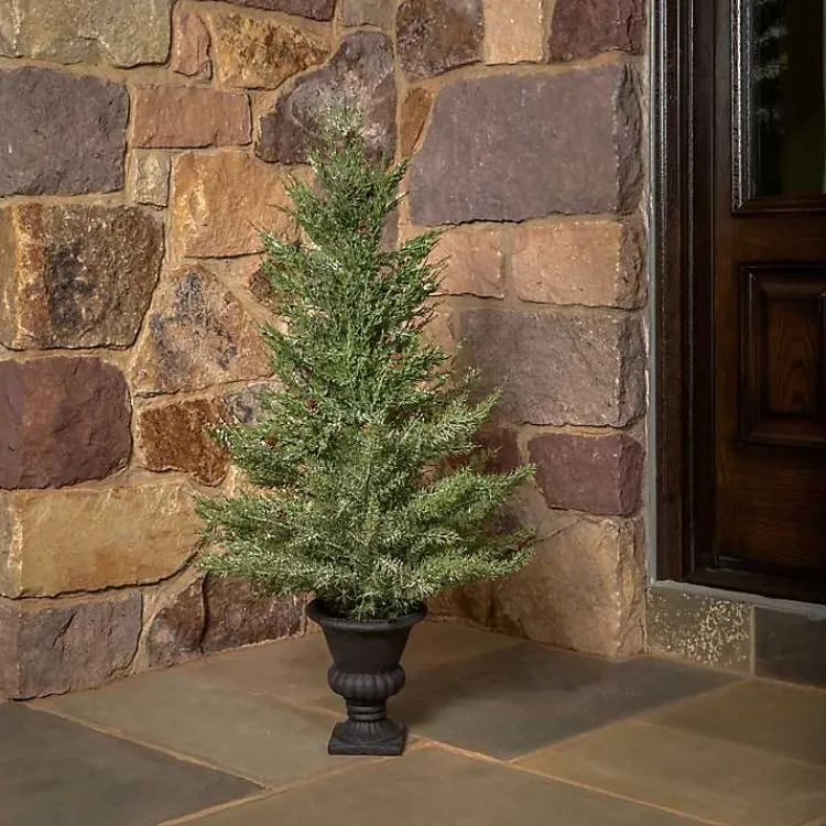 Christmas Arrangements & Garland>Kirklands Home Mini Spruce Tree in Urn Planter