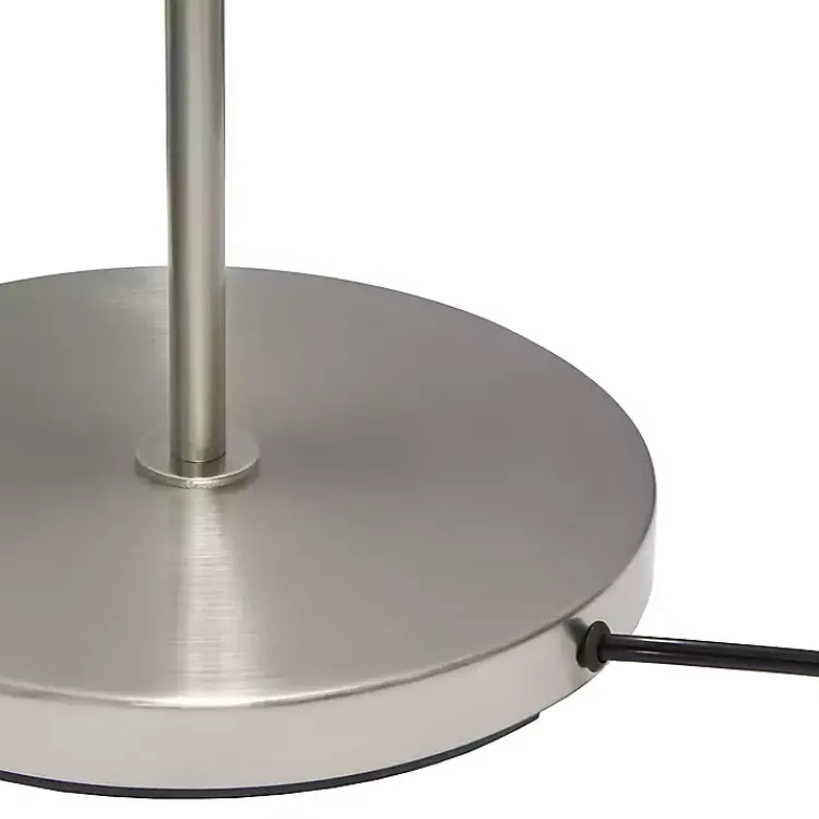 Kirklands Home Minimal Brushed Nickel Stem Floor Lamp White Discount