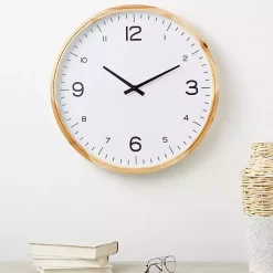 Kirklands Home Minimalist Wood Frame Wall Clock Discount