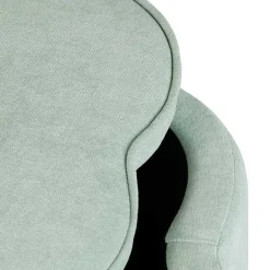 Kirklands Home Mint Chenille Flower Storage Ottoman Green Online