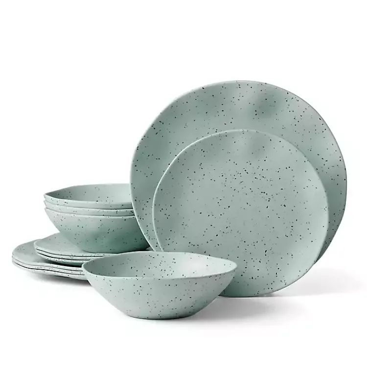 Kirklands Home Mint Terrazzo 12-pc. Melamine Dinnerware Set Green Best