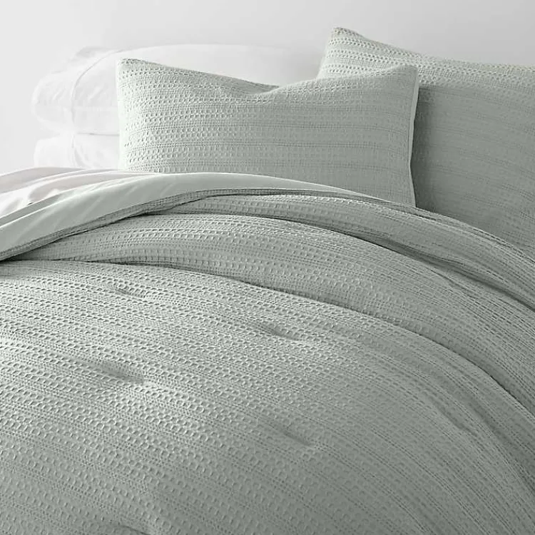 Kirklands Home Mist Waffle Ultra-Soft 3-pc. King Comforter Set Green Online