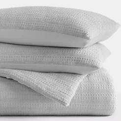 Kirklands Home Mist Waffle Ultra-Soft 3-pc. Queen Comforter Set Green Clearance