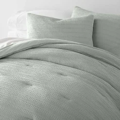 Kirklands Home Mist Waffle Ultra-Soft 3-pc. Twin Comforter Set Green New