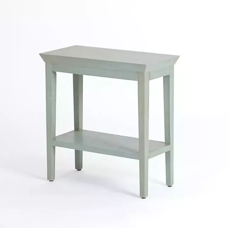Kirklands Home Mist Wood Marlee Side Table Blue Online
