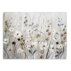 Kirklands Home Misty Meadow Field Canvas Art Print Gray