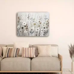 Kirklands Home Misty Meadow Field Large Canvas Art Print Gray Online