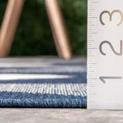 Kirklands Home Mitchell Blue Geo Diamonds Outdoor Rug, 5x8 Sale