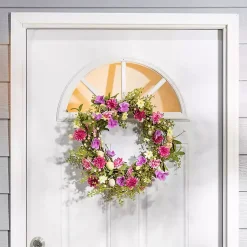 Easter Decorations>Kirklands Home Mixed Floral and Easter Egg Wreath Multi