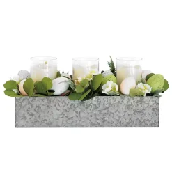 Easter Decorations>Kirklands Home Mixed Floral and Eggs LED Candle Centerpiece