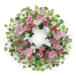 Wreaths>Kirklands Home Mixed Floral Ivy Wreath