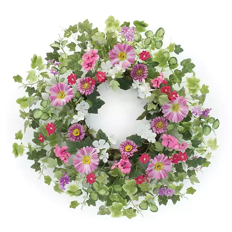 Wreaths>Kirklands Home Mixed Floral Ivy Wreath