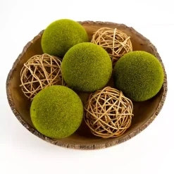 Bowl Filler>Kirklands Home Mixed Green Moss and Twig Orb Bag