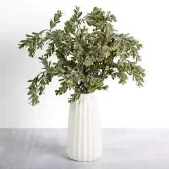 Arrangements & Greenery>Kirklands Home Mixed Greenery Arrangement in White Vase