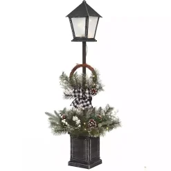 Christmas Decorations>Kirklands Home Mixed Pine Black LED Christmas Lantern