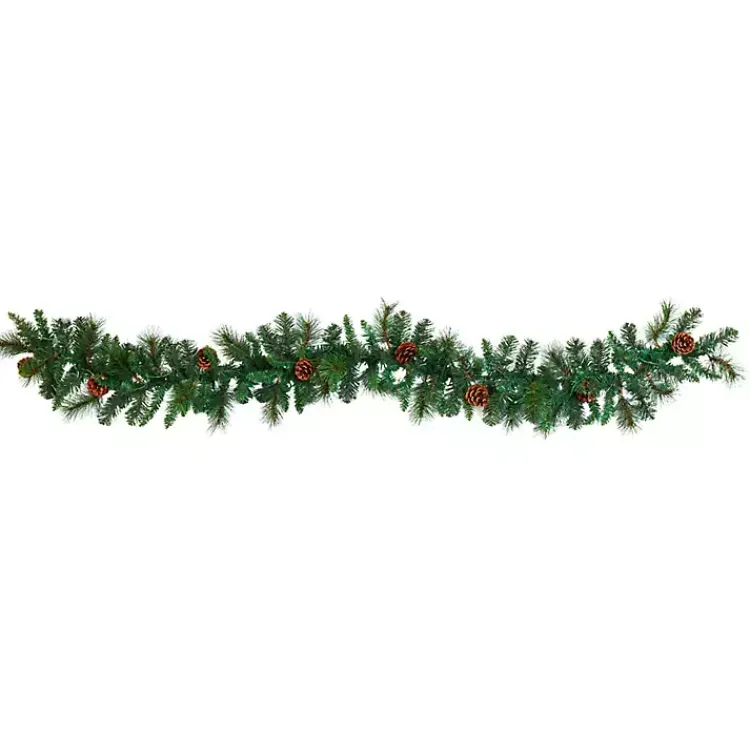 Arrangements & Greenery>Kirklands Home Mixed Pine Clear LED Lighted Garland Green