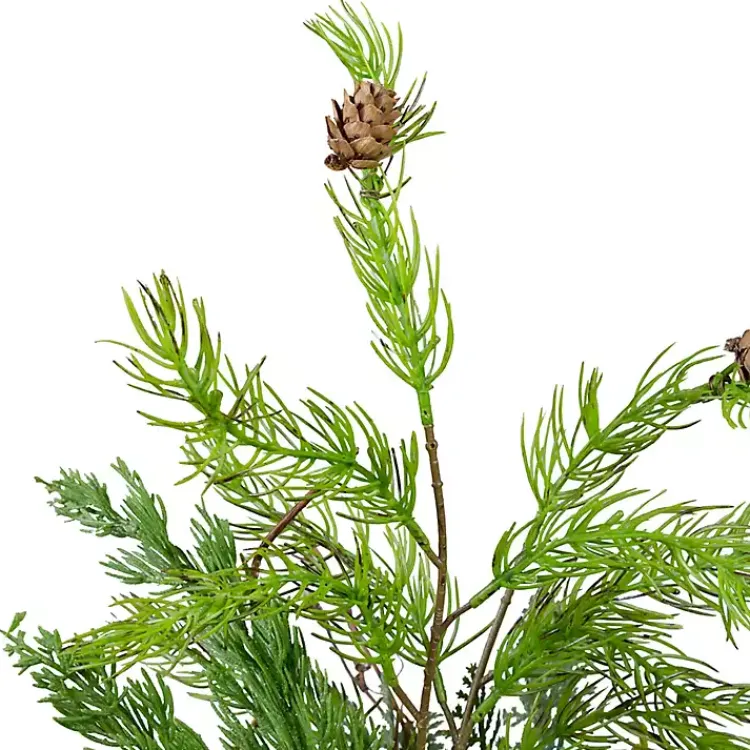 Trees & Topiaries>Kirklands Home Mixed Pine Potted Christmas Tree Green