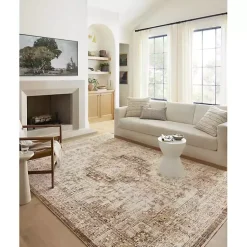 Kirklands Home Mocha and Cream Sorrento Area Rug, 5x7 Outlet