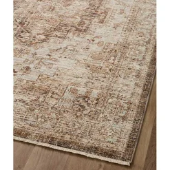 Kirklands Home Mocha and Cream Sorrento Area Rug, 5x7 Outlet